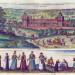 Arrival of Queen Elizabeth I at Nonsuch Palace and men and women from Tudor society